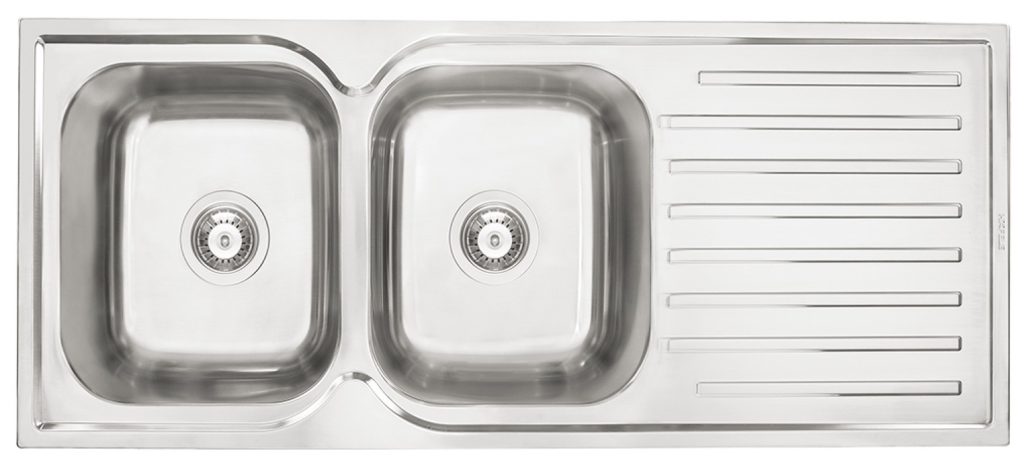 (118cm) Chậu bếp HAFELE inox304 2 hố, 1 chờ TorinoST 567.23.030