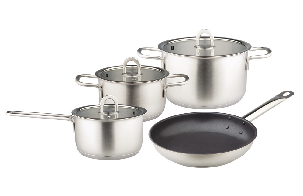 Bộ nồi và chảo bếp từ, 2 nồi 1 nồi tay cầm và 1 chảo Hafele 531.08.040