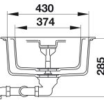 (116cm) Chậu bếp HAFELE đá 2 hố, 1 chờ 570.35.570 (Xám)