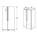 Tủ lạnh side by side Hafele HF-SBSID 534.14.020