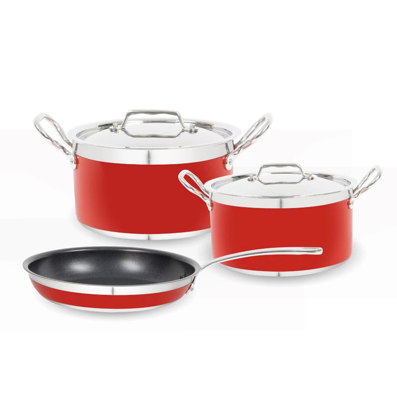 Bộ nồi chảo với chảo chiên Hafele COOKWARE RED 531.08.042