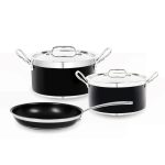 Bộ nồi chảo với chảo chiên Hafele COOKWARE BLACK 531.08.043