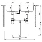 (86cm) Chậu bếp HAFELE inox304 2 hố 567.20.493