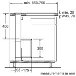 (85cm, AB) Hút mùi BOSCH âm bàn DDD97BM60B Series 8-750m3/h-62dB