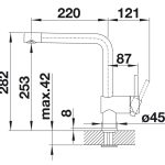 Vòi bếp BLANCO rút Linus-s 565.68.250 (Chrome)