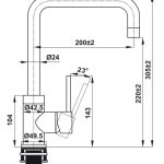 Vòi bếp HAFELE 2 đường nước 577.55.250 (Chrome )