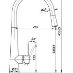 Vòi bếp HAFELE rút HT21-CH1P245 Crom 577.55.220