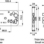 (120mm, chống cháy) Khoá điện tử thẻ từ HAFELE EL7500-TC 912.05.716 (Màu xám)