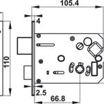 Khoá điện tử thẻ từ – mã số Hafele EL7000 912.05.495 màu đen, thân khoá nhỏ
