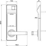 (120mm, chống cháy) Khoá điện tử vân tay HAFELE EL7700-TCS 912.05.583 (Đen)