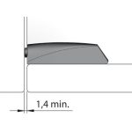 Nêm nhấn mở loại dài đầu cao su Hafele màu xám nhạt 356.12.517
