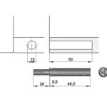 Nêm nhấn mở loại ngắn đầu cao su Hafele màu xám nhạt 356.12.513