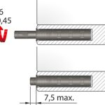 Nêm nhấn mở loại ngắn đầu cao su Hafele màu xám nhạt 356.12.513