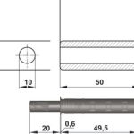 Nêm nhấn mở loại ngắn đầu nam châm Hafele màu trắng (kèm bas hít) 356.12.701