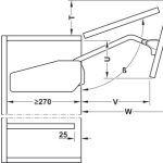 Tay nâng cánh đôi xếp Free Fold Hafele 493.05.741