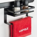 Giá đa dụng treo tường bếp Hafele 523.00.340 đen mờ