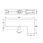 Kẹp kính hình chữ L Hafele inox mờ 981.00.030
