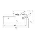 Kẹp kính trên Hafele inox mờ 981.00.010