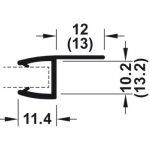 Ron H cho cửa kính Hafele 950.50.009