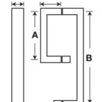 Tay nắm vuông cho cửa cabin tắm Hafele inox bóng 903.02.251