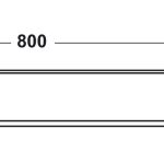 (80cm) Thanh nhôm treo tường bếp Hafele 523.00.301 đen mờ