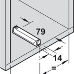 Đế cho nêm nhấn mở 38mm Blum 956A1201-4722188