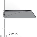Đế nêm nhấn mở Hafele 356.12.527 ( Dài, xám)