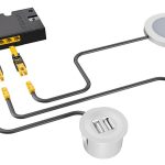 Giắc chuyển đổi kết nối Loox với nguồn 24V Loox5 Hafele 833.77.838