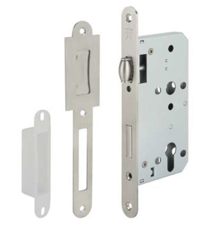 Thân khóa cho cửa hai chiều Startec Hafele BS 55mm/72mm 911.24.068 (inox)