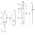 Thân khóa cho cửa hai chiều Startec Hafele BS 55mm/72mm 911.24.068 (inox)