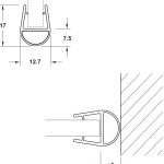 Ron cửa kính phòng tắm 10mm-12mm Hafele 950.50.015