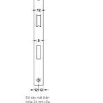 Thân khóa cho cửa bản lề, Startec, Cấp 3 Hafele BS 55mm/72mm 911.02.157 (Inox)