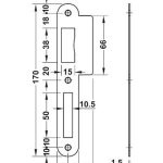 Thân khóa cho cửa bản lề, Startec, Cấp 3 Hafele BS 55mm/72mm 911.02.157 (Inox)