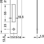 Thân khóa cho cửa bản lề, Startec, Cấp 3 Hafele BS 45mm/85mm 911.02.165 (Inox)