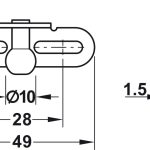 Pittong đẩy cánh tủ Hafele 373.82.910 (150N)