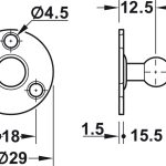 Pittong đẩy cánh tủ Hafele 373.82.910 (150N)