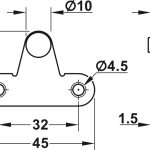 Pittong đẩy cánh tủ Hafele 373.82.906 (60N)