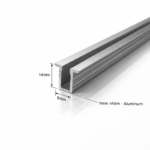 (IF 50) Ray trượt dưới HAFELE 401.30.802 cho cửa trượt Sido classic 50 IF