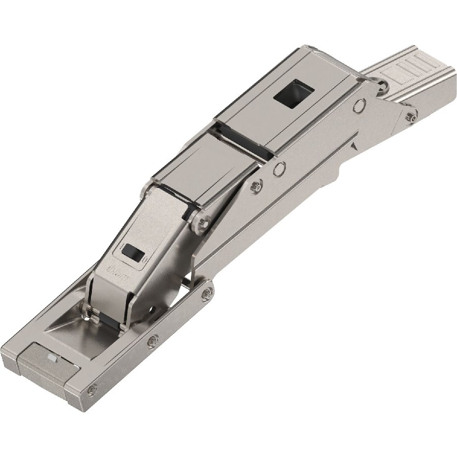 Bản lề tích hợp giảm chấn CLIP top BLUMOTION 110 độ Cristallo BLUM 71B4500C 2650369 (Cánh kính, kèm đế)