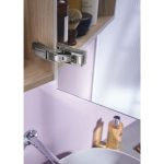 Bản lề tích hợp giảm chấn CLIP top BLUMOTION 110 độ Cristallo BLUM 71B4500C 2650369 (Cánh kính, kèm đế)