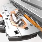Bộ nêm nhấn mở đóng giảm chấn L3 40kg ray 350–600mm Tip-on Blumotion cho Merivobox Blum T60H4540 5586120