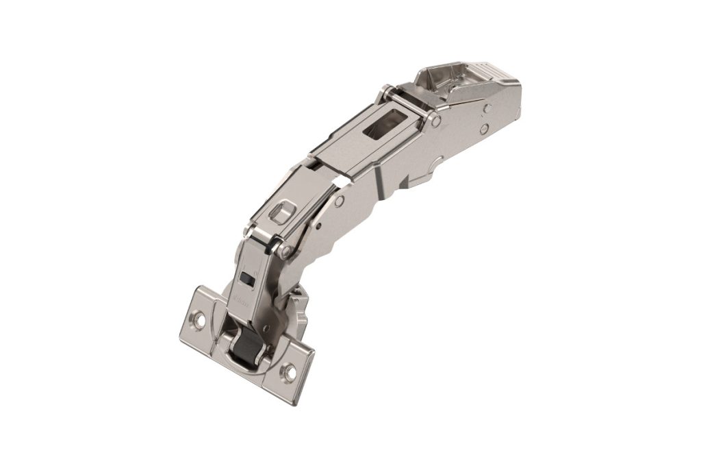 Bản lề giảm chấn góc rộng 155 độ Blum 71B7650 1159619 (cong nửa, trùm nửa)
