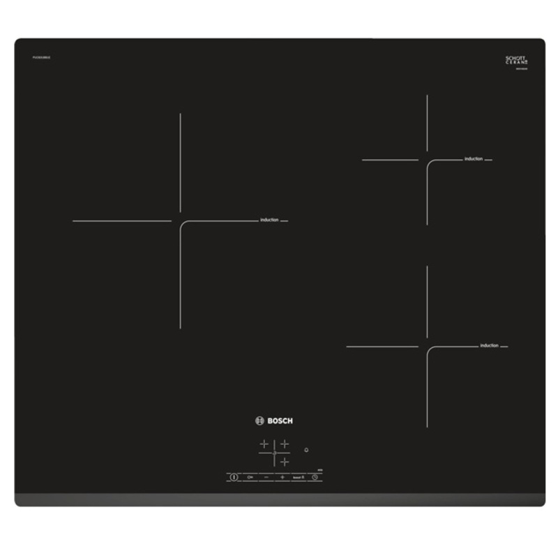 (60cm,4.6kW) Bếp từ BOSCH Series 4 PUC631BB1E, 3 vùng nấu