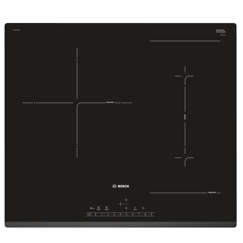 (60cm,7.4kW) Bếp từ BOSCH Series 6 PVJ631FB1E, 3 vùng nấu