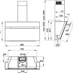 (90cm, N) Hút mùi HAFELE kính nghiêng HH-WVG90B 539.89.335 (900m3/h)