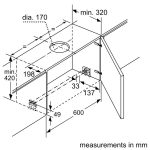 (60cm, R) Hút mùi BOSCH rút Series 8 DFS067K51 (717m3/h)