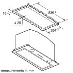 (86cm, AT) Hút mùi BOSCH âm tủ Series 6 DHL885C (730m3/h)