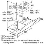 (90cm, N) Hút mùi BOSCH kính nghiêng Series 6 DWK97JQ60B (714m3/h)