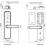 (110mm) Khoá điện tử vân tay HAFELE DL6100 912.20.582 (Màu đen)