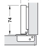 Bản lề thẳng inox Hafele 315.06.750 (kèm đế)
